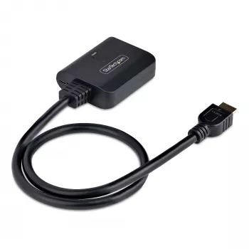 Splitter HDMI de 2 puertos StarTech.com, vídeo HDMI 2.0 4K 60Hz, splitter HDMI 4K 1 entrada 2 salidas, splitter de pantalla/salida HDMI 1x2, HDR/HDCP, cable HDMI integrado de 50 cm