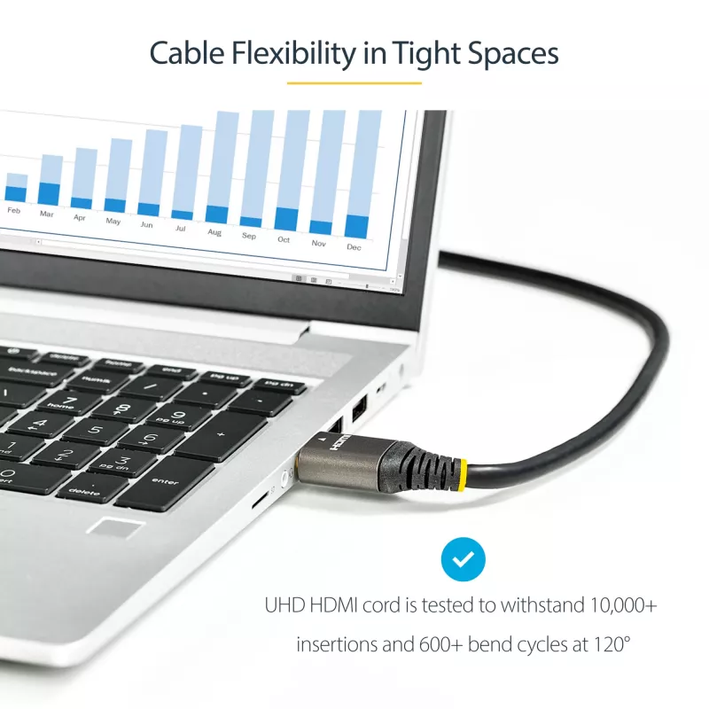 Cable HDMI 2.0 premium certificado de 4m StarTech.com - cable HDMI High Speed Ultra HD 4K 60Hz con Ethernet - HDR10, ARC - cable de vídeo HDMI UHD - para monitores UHD, televisores, pantallas - M/M