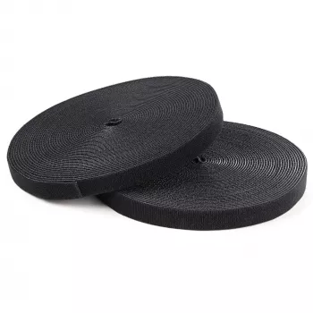 Rollo de cinta de velcro de 100 ft StarTech.com – bridas reutilizables para cortar – cinta industrial de sujeción de cables en gran formato / envoltura textil ajustable negra / cintas de gestión de cables autoadhesivas reutilizables