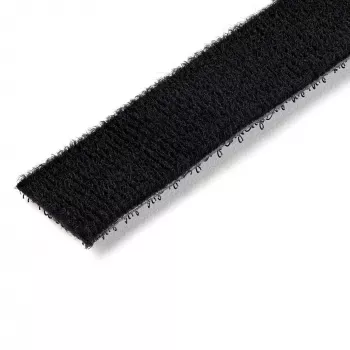 Rollo de cinta de velcro de 100 ft StarTech.com – bridas reutilizables para cortar – cinta industrial de sujeción de cables en gran formato / envoltura textil ajustable negra / cintas de gestión de cables autoadhesivas reutilizables