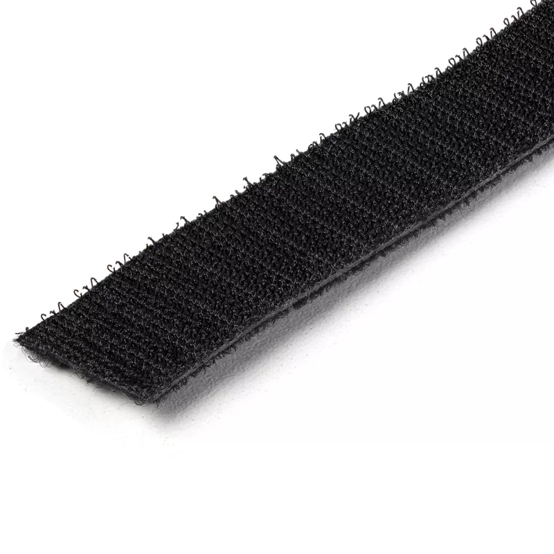 Rollo de cinta de velcro de 100 ft StarTech.com – bridas reutilizables para cortar – cinta industrial de sujeción de cables en gran formato / envoltura textil ajustable negra / cintas de gestión de cables autoadhesivas reutilizables