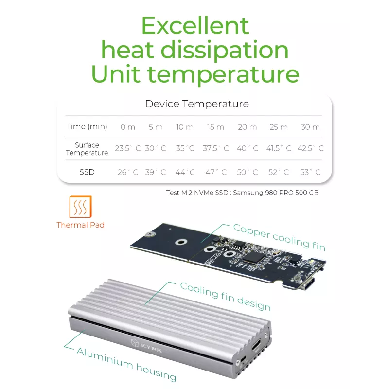 Carcasa SSD ICY BOX IB-1817Ma-C31 plateada M.2