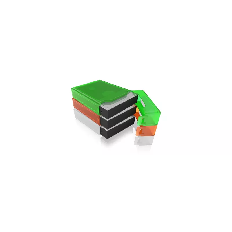 ICY BOX IB-AC602b-6 Funda de transporte plástico azul, verde, gris, naranja, rojo, blanco