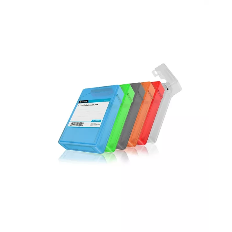 ICY BOX IB-AC602b-6 Funda de transporte plástico azul, verde, gris, naranja, rojo, blanco