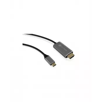 ICY BOX IB-CB020-C Cable HDMI 1,8 m HDMI Type-A (estándar) negro, plateado
