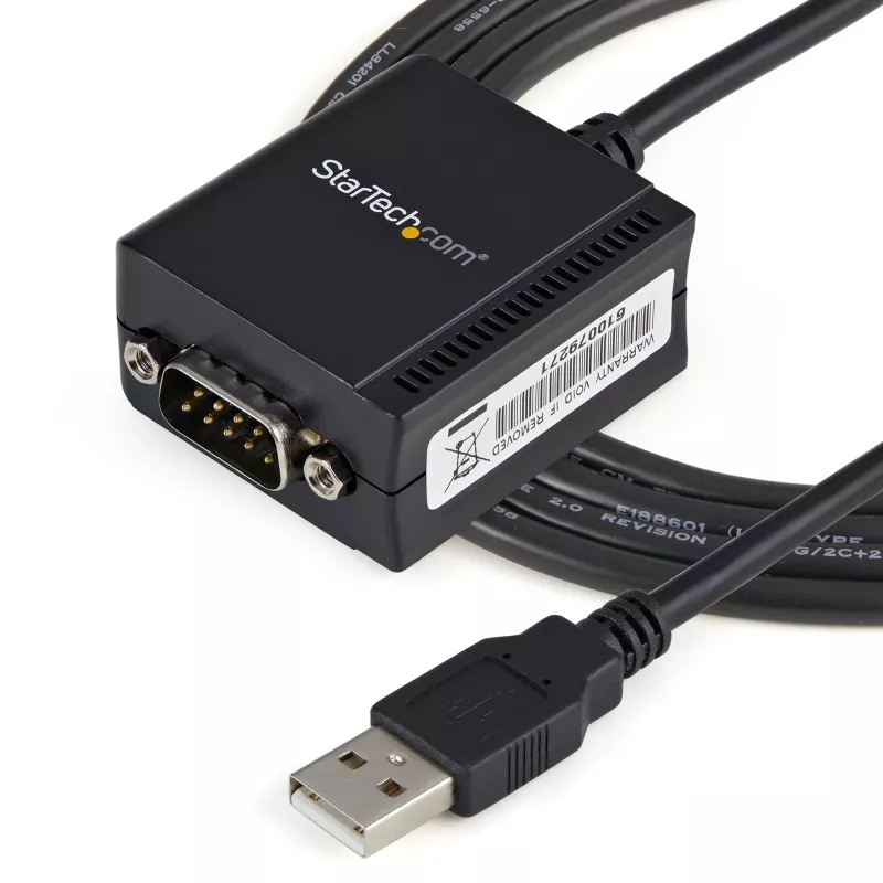 StarTech.com Cable adaptador USB a serie RS232 FTDI de 1 puerto con conservación de COM