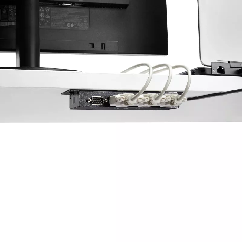 StarTech.com Hub adaptador USB a serie DB9 RS232 de 4 puertos – Montaje industrial en carril DIN y pared