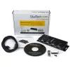 StarTech.com Hub adaptador USB a serie DB9 RS232 de 4 puertos – Montaje industrial en carril DIN y pared