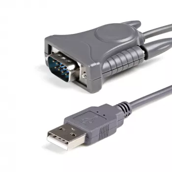 StarTech.com Cable USB a serie de 3ft (91cm) de 1 puerto, convertidor DB9/DB25 RS232 a USB, Prolific, adaptador USB a serie