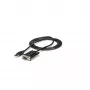 StarTech.com Adaptador USB a serie RS232 de 6ft (1,8m) de 1 puerto, cable adaptador serie DCE FTDI DB9, null modem, USB 2.0 - TAA