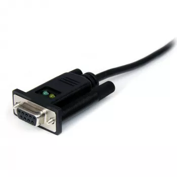 StarTech.com Adaptador USB a serie RS232 de 6ft (1,8m) de 1 puerto, cable adaptador serie DCE FTDI DB9, null modem, USB 2.0 - TAA