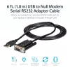 StarTech.com ICUSB232FTN cable adaptador de USB a serie null modem RS232 DB9 DCE de 1 puerto, FTDI, USB 2.0, negro