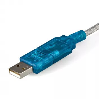 StarTech.com Cable adaptador de USB a serie RS232 DB9 de 1 puerto de 3ft (91 cm), cable adaptador de USB a serie – M/M