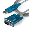 StarTech.com Cable adaptador de USB a serie RS232 DB9 de 1 puerto de 3ft (91 cm), cable adaptador de USB a serie – M/M