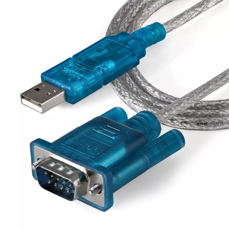 StarTech.com Cable adaptador de USB a serie RS232 DB9 de 1 puerto de 3ft (91 cm), cable adaptador de USB a serie – M/M