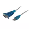 StarTech.com Cable adaptador USB a serie RS232 DB9 de 43 cm (17 pulgadas) de 1 puerto, cable adaptador USB a serie - M/M