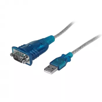 StarTech.com Cable adaptador USB a serie RS232 DB9 de 43 cm (17 pulgadas) de 1 puerto, cable adaptador USB a serie - M/M