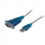StarTech.com Cable adaptador USB a serie RS232 DB9 de 43 cm (17 pulgadas) de 1 puerto, cable adaptador USB a serie - M/M