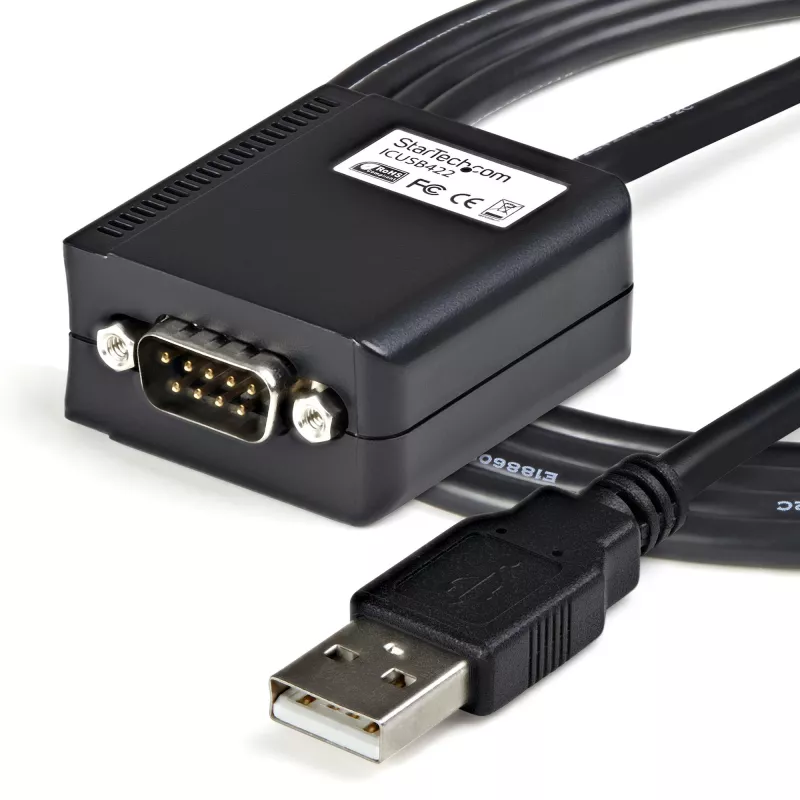 StarTech.com Cable adaptador serie USB RS422/485 profesional de 1,8m de 1 puerto con conservación de COM, adaptador USB a RS422 - TAA
