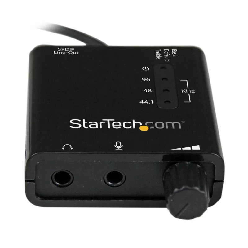 StarTech.com Adaptador de audio estéreo USB tarjeta de sonido externa con audio digital SPDIF y micrófono estéreo