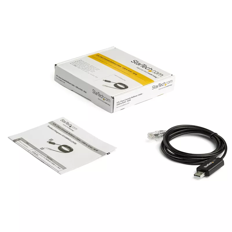 StarTech.com Cable de consola USB Cisco de 1,8 m – USB a RJ45