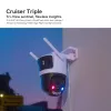 Cámara de vigilancia IP IMOU Cruiser Triple IPC-S7UP-11M0WED — 2880×1620, 6 mm, zoom digital 8×, con cable e inalámbrica, exterior, montaje en techo/pared