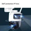 Cámara de vigilancia IP IMOU Cruiser Triple IPC-S7UP-11M0WED — 2880×1620, 6 mm, zoom digital 8×, con cable e inalámbrica, exterior, montaje en techo/pared