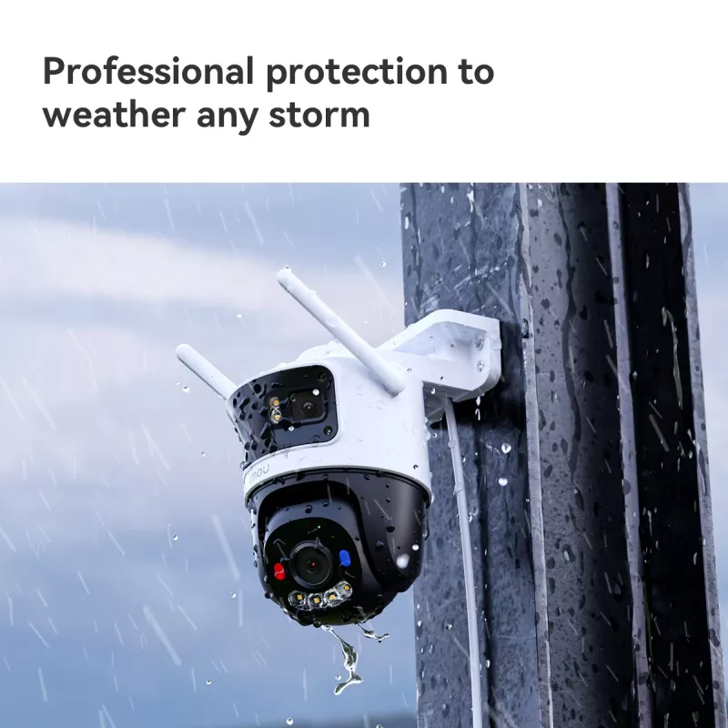Cámara de vigilancia IP IMOU Cruiser Triple IPC-S7UP-11M0WED — 2880×1620, 6 mm, zoom digital 8×, con cable e inalámbrica, exterior, montaje en techo/pared