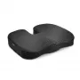 Kensington Cojín de asiento Premium Cool-Gel, cojín de asiento, espuma viscoelástica, silla, negro, liso, cremallera