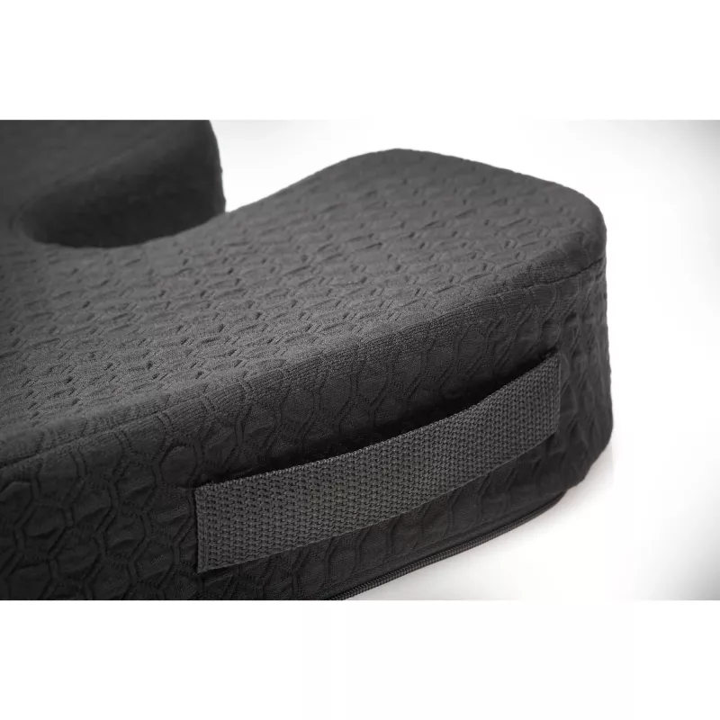 Kensington Cojín de asiento Premium Cool-Gel, cojín de asiento, espuma viscoelástica, silla, negro, liso, cremallera