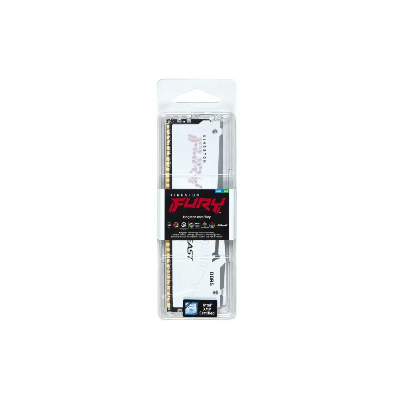 Kingston Technology FURY Beast 16GB 6000MT/s DDR5 CL30 DIMM blanco RGB EXPO