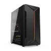 Caja de PC KRUX Astro Cube negra — chasis Cube, compatible con Micro ATX/Mini-ITX, 1 bahía de 3,5 inch + 2 de 2,5 inch, ventana lateral, fuente de alimentación máx. 28 cm, altura máx. de disipador 136 mm