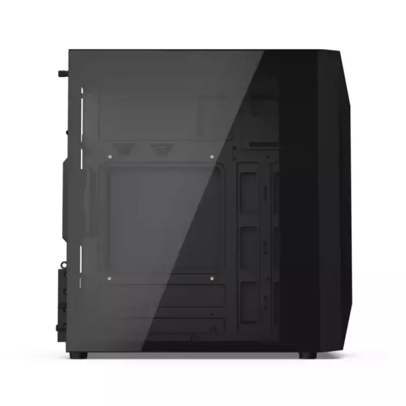 Caja de PC KRUX Astro Cube negra — chasis Cube, compatible con Micro ATX/Mini-ITX, 1 bahía de 3,5 inch + 2 de 2,5 inch, ventana lateral, fuente de alimentación máx. 28 cm, altura máx. de disipador 136 mm