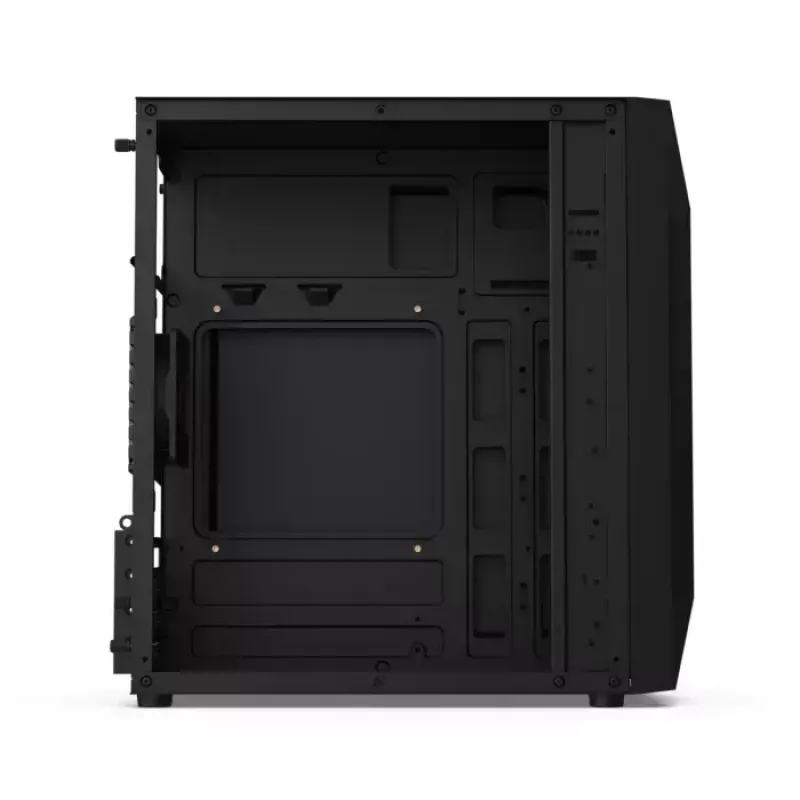 Caja de PC KRUX Astro Cube negra — chasis Cube, compatible con Micro ATX/Mini-ITX, 1 bahía de 3,5 inch + 2 de 2,5 inch, ventana lateral, fuente de alimentación máx. 28 cm, altura máx. de disipador 136 mm