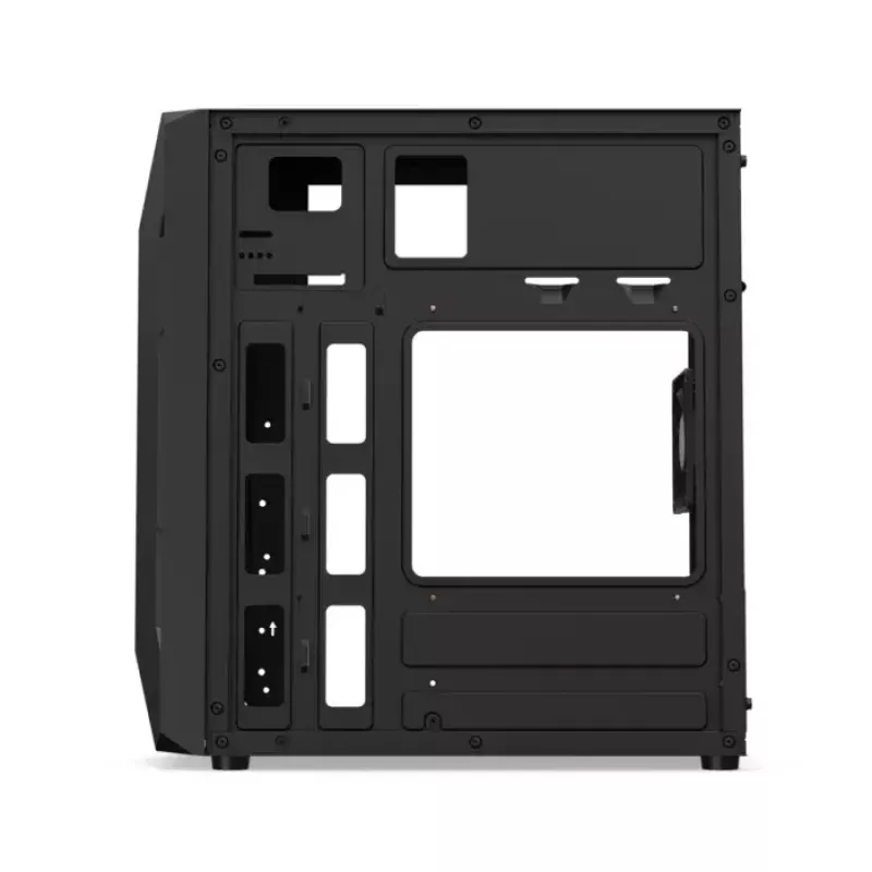 Caja de PC KRUX Astro Cube negra — chasis Cube, compatible con Micro ATX/Mini-ITX, 1 bahía de 3,5 inch + 2 de 2,5 inch, ventana lateral, fuente de alimentación máx. 28 cm, altura máx. de disipador 136 mm