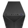 Caja de PC KRUX Astro Cube negra — chasis Cube, compatible con Micro ATX/Mini-ITX, 1 bahía de 3,5 inch + 2 de 2,5 inch, ventana lateral, fuente de alimentación máx. 28 cm, altura máx. de disipador 136 mm
