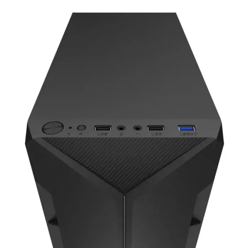 Caja de PC KRUX Astro Cube negra — chasis Cube, compatible con Micro ATX/Mini-ITX, 1 bahía de 3,5 inch + 2 de 2,5 inch, ventana lateral, fuente de alimentación máx. 28 cm, altura máx. de disipador 136 mm