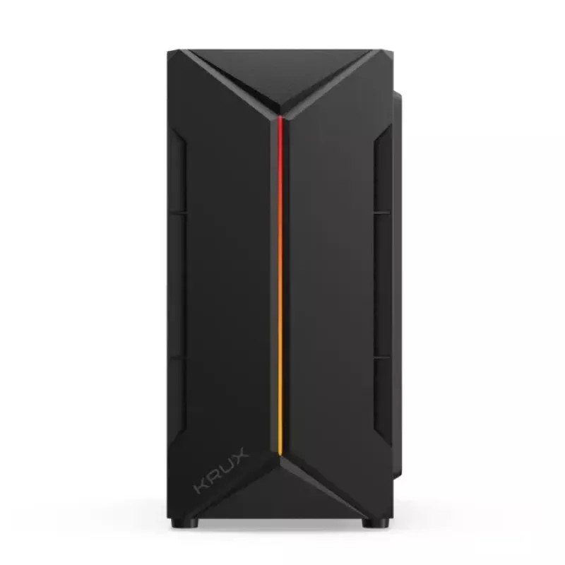 Caja de PC KRUX Astro Cube negra — chasis Cube, compatible con Micro ATX/Mini-ITX, 1 bahía de 3,5 inch + 2 de 2,5 inch, ventana lateral, fuente de alimentación máx. 28 cm, altura máx. de disipador 136 mm