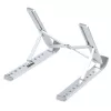 StarTech.com soporte plegable elevador para portátil, soporte ergonómico portátil de altura ajustable, estructura de aluminio ventilada soporta 10 kg, inclinable/elevable/angulado para portátil/tableta, diseño plegable