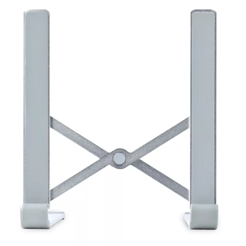 StarTech.com soporte plegable elevador para portátil, soporte ergonómico portátil de altura ajustable, estructura de aluminio ventilada soporta 10 kg, inclinable/elevable/angulado para portátil/tableta, diseño plegable