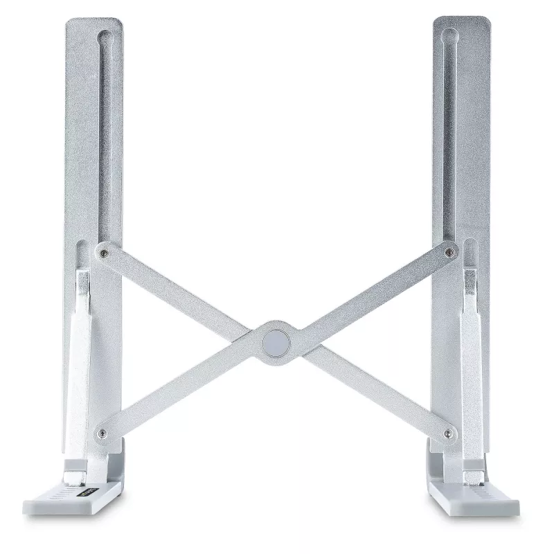 StarTech.com soporte plegable elevador para portátil, soporte ergonómico portátil de altura ajustable, estructura de aluminio ventilada soporta 10 kg, inclinable/elevable/angulado para portátil/tableta, diseño plegable