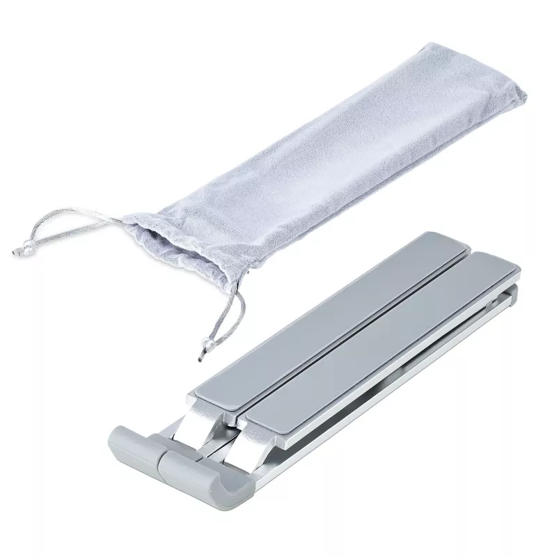StarTech.com soporte plegable elevador para portátil, soporte ergonómico portátil de altura ajustable, estructura de aluminio ventilada soporta 10 kg, inclinable/elevable/angulado para portátil/tableta, diseño plegable