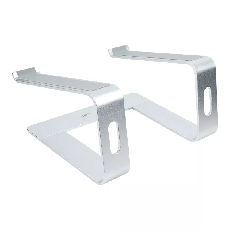 StarTech.com soporte para portátil de escritorio, soporta 5 kg/11 lb, aluminio, plata, elevación ergonómica para portátil, soporte portátil, soporte para ordenador para MacBook Air/Pro, Dell XPS, Lenovo