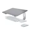 StarTech.com soporte para portátil de escritorio, soporta 5 kg/11 lb, aluminio, plata, elevación ergonómica para portátil, soporte portátil, soporte para ordenador para MacBook Air/Pro, Dell XPS, Lenovo