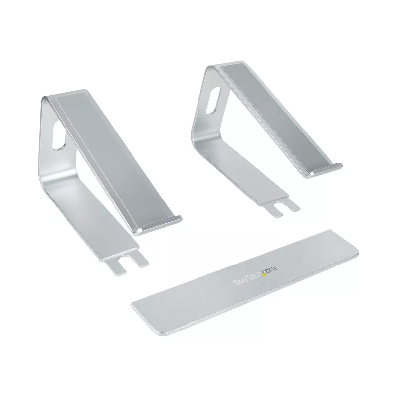 StarTech.com soporte para portátil de escritorio, soporta 5 kg/11 lb, aluminio, plata, elevación ergonómica para portátil, soporte portátil, soporte para ordenador para MacBook Air/Pro, Dell XPS, Lenovo