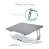 StarTech.com soporte para portátil de escritorio, soporta 5 kg/11 lb, aluminio, plata, elevación ergonómica para portátil, soporte portátil, soporte para ordenador para MacBook Air/Pro, Dell XPS, Lenovo