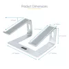 StarTech.com soporte para portátil de escritorio, soporta 5 kg/11 lb, aluminio, plata, elevación ergonómica para portátil, soporte portátil, soporte para ordenador para MacBook Air/Pro, Dell XPS, Lenovo