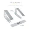 StarTech.com soporte para portátil de escritorio, soporta 5 kg/11 lb, aluminio, plata, elevación ergonómica para portátil, soporte portátil, soporte para ordenador para MacBook Air/Pro, Dell XPS, Lenovo
