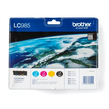 Brother LC985VALBP cartucho de tinta 4 uds. original negro, cian, magenta, amarillo