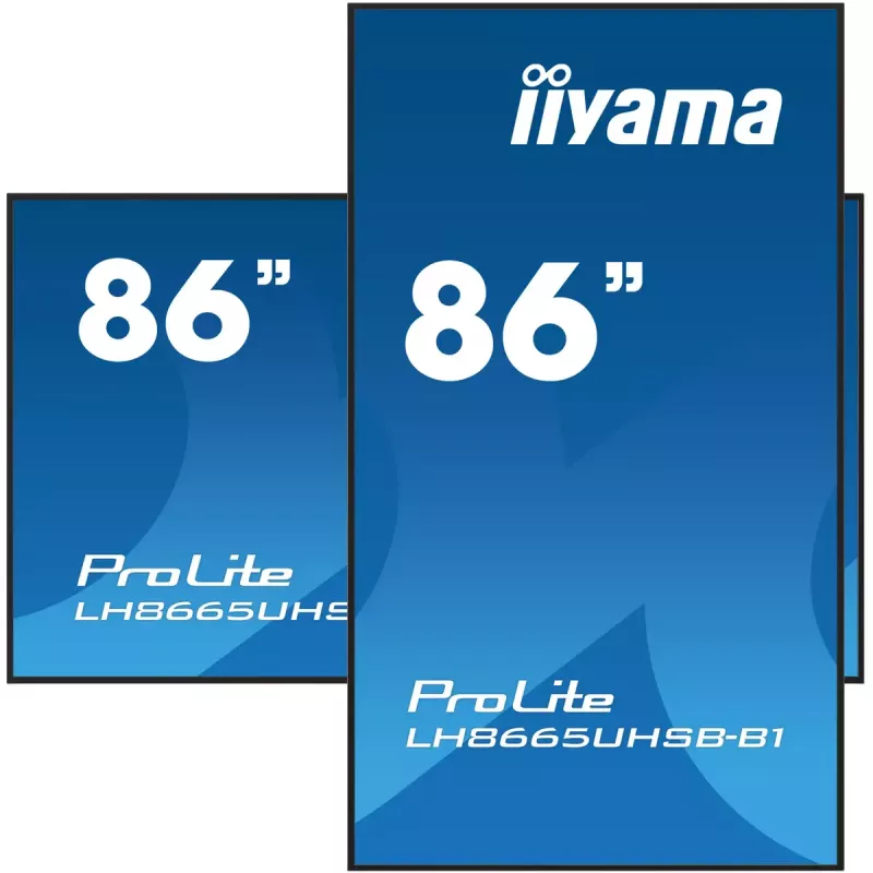 iiyama LH8665UHSB-B1 pantalla de señalización diseño kiosco 2,18 m (86 pulgadas) LED Wi-Fi 800 cd/m² 4K Ultra HD negro procesador integrado Android 11 24/7